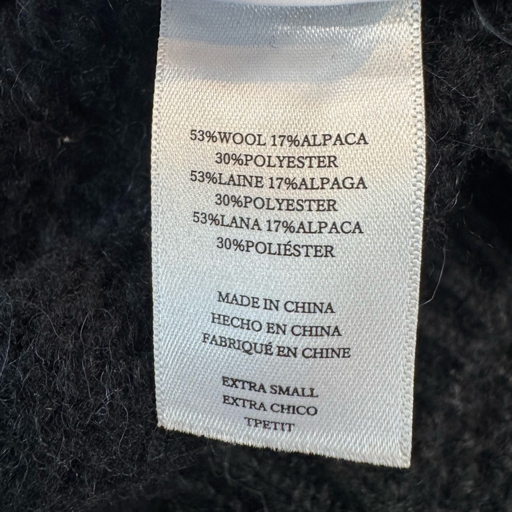 Rails Mara Black Wool-Alpaca Blend Textured Knit Sweater – XS - Picture 12 of 13